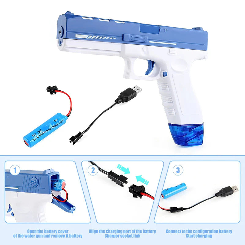 Glock Electric Water Gun | مسدس ماء كهربائي ستايل جلوك